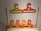 Pop Art Coat Hangers in the style of Ingo Maurer, 1970s, Set of 6 1