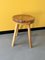 French Brutalist Stool in Pine, 1950s 2