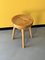 Tabouret Brutaliste en Pin, France, 1950s 3