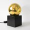 Vintage Gold Ball Table Lamp from Philips, 1970s, Image 1