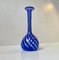 Art Glass Blue Twisted Vase by Martin B. Møller for Glashytten, 2000s 2