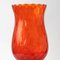 Jarrón italiano Mid-Century de vidrio naranja y rojo de Empoli, años 60, Imagen 2