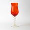 Jarrón italiano Mid-Century de vidrio naranja y rojo de Empoli, años 60, Imagen 1