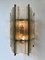 Italian Hammered Glass and Gilt Wrought Iron Sconces from Longobard, 1970s, Set of 2 10