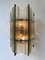 Italian Hammered Glass and Gilt Wrought Iron Sconces from Longobard, 1970s, Set of 2, Image 10