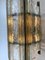 Italian Hammered Glass and Gilt Wrought Iron Sconces from Longobard, 1970s, Set of 2, Image 11