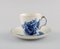 Blue Flower Curved Mocha Cups and Saucers with Gold Edge from Royal Copenhagen, 1970s, Set of 22 2