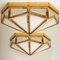 Octagonal Brass & Glass Ceiling Lamp or Sconce from Glashütte Limburg, 1970s, Image 3