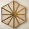 Octagonal Brass & Glass Ceiling Lamp or Sconce from Glashütte Limburg, 1970s, Image 8