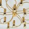 Sculptural Brass 13-Light Ceiling or Wall Flushmount Lamp from Leola, 1970s 16