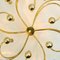 Sculptural Brass 13-Light Ceiling or Wall Flushmount Lamp from Leola, 1970s, Image 7