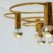 Sculptural Brass 13-Light Ceiling or Wall Flushmount Lamp from Leola, 1970s 14