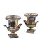 Vasen aus versilbertem Metall, Europa, 19. oder 20. Jahrhundert, 2er Set 1