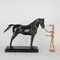 Bronze Horse Figurine on Wooden Base 2