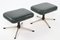 Mid-Century Danish Chairs with Matching Footstools by H. W. Klein, 1970s, Set of 4 4