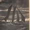 Spanischer Künstler, Szene mit Marine Vessels & Airships, 1920er, gerahmt 7