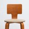 Plywood and Upholstery Chair and Stools attributed to Cor (Cornelius Louis) Alons for Den Boer, Set of 2 4