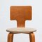 Plywood and Upholstery Chair and Stools attributed to Cor (Cornelius Louis) Alons for Den Boer, Set of 2, Image 4