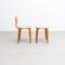 Plywood and Upholstery Chair and Stools attributed to Cor (Cornelius Louis) Alons for Den Boer, Set of 2 6