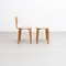 Plywood and Upholstery Chair and Stools attributed to Cor (Cornelius Louis) Alons for Den Boer, Set of 2, Image 6