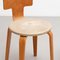 Plywood and Upholstery Chair and Stools attributed to Cor (Cornelius Louis) Alons for Den Boer, Set of 2 8