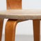 Plywood and Upholstery Chair and Stools attributed to Cor (Cornelius Louis) Alons for Den Boer, Set of 2, Image 2