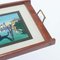 Antique Glass and Wood Tray with Venice Landscape, 1930s 5