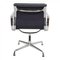 Ea-208 Softpad Stuhl aus schwarzem Leder von Charles Eames für Vitra 3