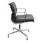 Ea-208 Softpad Stuhl aus schwarzem Leder von Charles Eames für Vitra 2