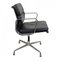 Ea-208 Softpad Chair in Black Leather & Chrome by Charles Eames for Vitra, 1990s 2