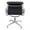 Ea-208 Softpad Chair in Black Leather & Chrome by Charles Eames for Vitra, 1990s 3