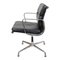 Ea-208 Softpad Chair aus schwarzem Leder & Chrom von Charles Eames für Vitra, 1990er 4