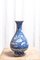 Blaue & weiße chinesische Vasenlampe aus Porzellan, 19. Jh 3