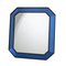 Mid-Century Italian Cushion Mirror in Blue Glass Frame, Image 1