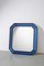 Mid-Century Italian Cushion Mirror in Blue Glass Frame 2