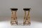 High Rattan Stools, France, 1960s, Set of 2 6