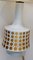 White Table Lamp with Porcelain Foot and Gold Ornamental, 1960s 1