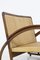 Italian Wood and Rattan Rationalist Loveseat, 1920s, Image 7