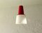 Modernist Red & White Pendant Lamp, 1950s, Image 1