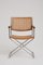 Mid-Century Armchair in Nickel and Cane, 1970s 5