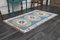 Vintage Turkish Blue Beige Wool Oushak Rug , 1960s, Image 2