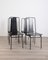 Leather Chairs by A. Del Lago for Misura Emme, 1980s, Set of 4 7