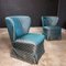 Mid-Century Blue Cocktail Armchairs, 1960s, Set of 2 2