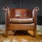 Vintage Dark Brown Leather Armchair 1