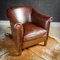 Vintage Dark Brown Leather Armchair 2