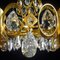 Vintage Hollywood Regency Chandelier Gilded with Crystal Glass from Palwa 7