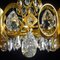 Vintage Hollywood Regency Kronleuchter mit Kristallglas von Palwa 7