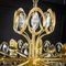 Vintage Hollywood Regency Chandelier Gilded with Crystal Glass from Palwa, Image 10