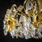 Vintage Hollywood Regency Kronleuchter mit Kristallglas von Palwa 6