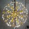 Lámpara de araña Hollywood Regency vintage dorada con cristal de Palwa, Imagen 5
